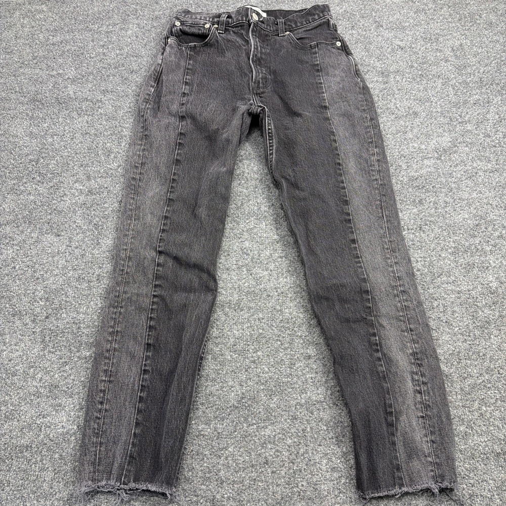 Abercrombie & Fitch Jeans Women 4 Black The Mom High Rise Stretch Denim 27x25